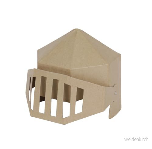 Décopatch AC883C Casque de chevalier pour enfant à décorer en Papier mâché Brun Personnalisez votre costume Carnaval DIY et Loisirs Créatifs 24x25x20 cm 3609510008833