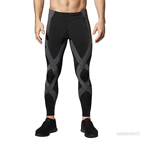 CW X mäns uthållighetsgenerator leder och muskelstöd kompression tight svart/mörkgrå 837227033142