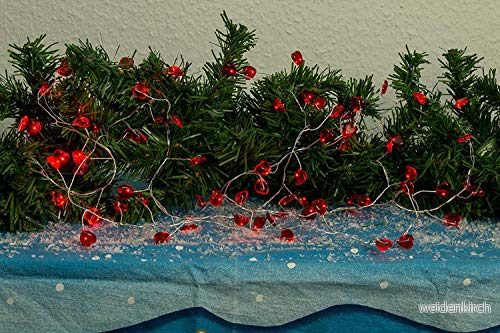 Best Season Cluster med reflektorer, hjärta 72 röda LED, c, plast, 180 x 3 cm 4058151001397