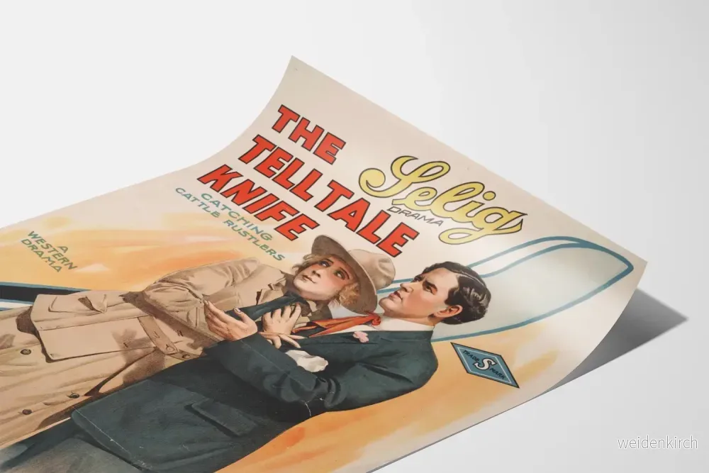 Vintage dekorativ poster - The Tell Tale Knife Western Drama - Bild 3