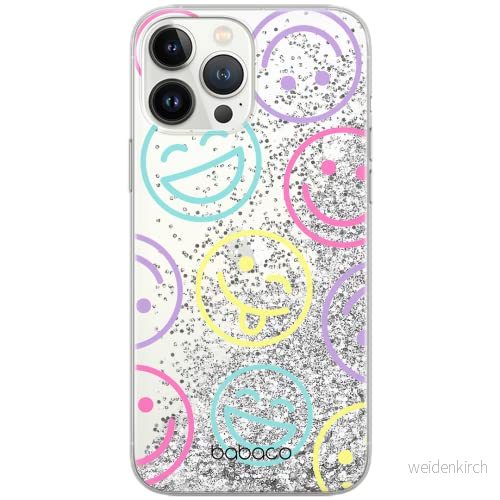 ERT GROUP mobiltelefonfodral för Apple Iphone 13 PRO MAX originalt och officiellt licensierat Babaco mönster Positive vibes 002 Vit anpassad till formen på mobiltelefonen, med glitter overflow effekt 5904805763809