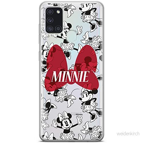 ERT GROUP mobiltelefonfodral för Samsung A21s originalt och officiellt licensierat Disney mönster Minnie 048 optimalt anpassad till formen på mobiltelefonen, gedeeltelijk transparant 5903932104431
