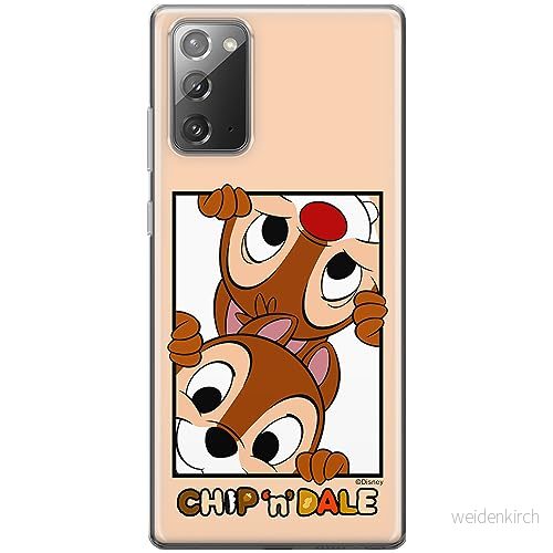 ERT GROUP mobiltelefonfodral för Samsung GALAXY NOTE 20 originalt och officiellt licensierat Disney mönster Chip & Dale 005 anpassad till formen på mobiltelefonen, fodral tillverkad av TPU plast 5905795022440