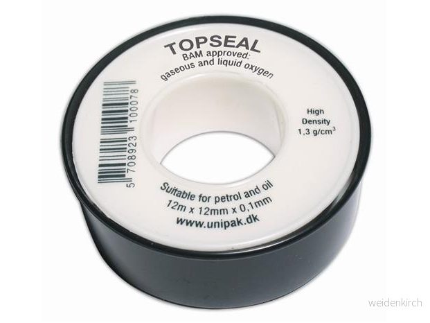 Unipak Topseal Gängtape 12 m x mm 0,10 5708923100078