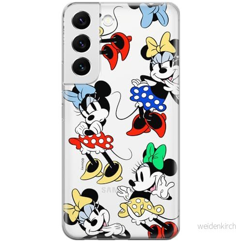 ERT GROUP mobiltelefonfodral för Samsung S22 PLUS originalt och officiellt licensierat Disney mönster Minnie 076 optimalt anpassad till formen på mobiltelefonen, gedeeltelijk transparant 5905795027582