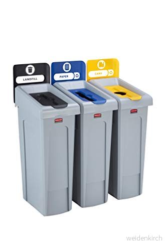 Rubbermaid Slim Jim Sorteringsstation deponi/papper/plast 5453001917849