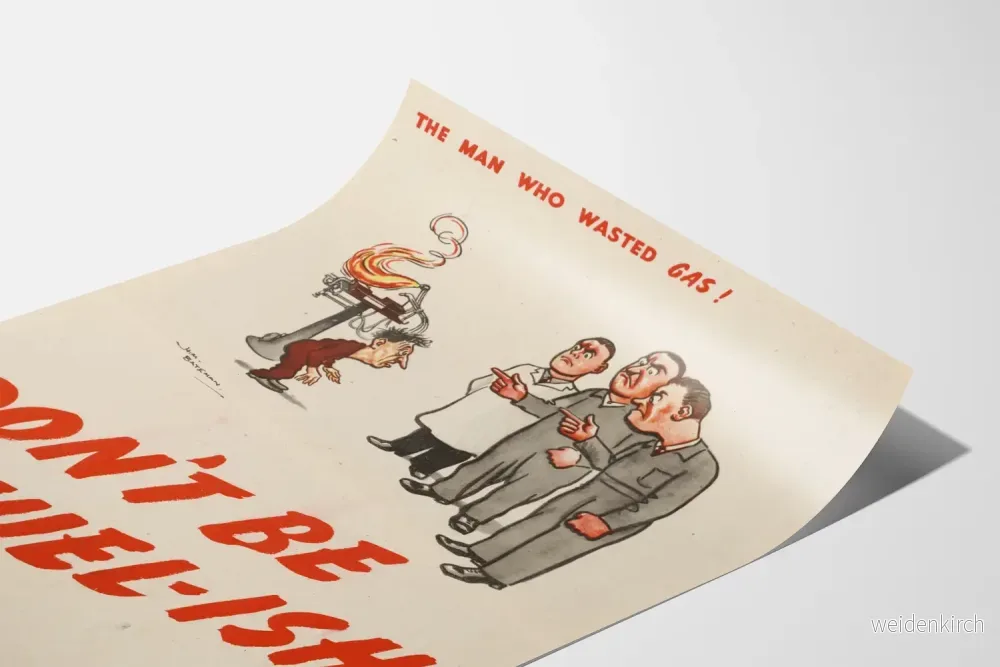 Vintageposter för gasbesparing - Don't Be Fuel-ish - Bild 3