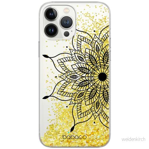 ERT GROUP mobiltelefonfodral för Apple Iphone 11 PRO MAX originalt och officiellt licensierat Babaco mönster Mandalas 004 Vit anpassad till formen på mobiltelefonen, med glitter overflow effekt 5904805827549