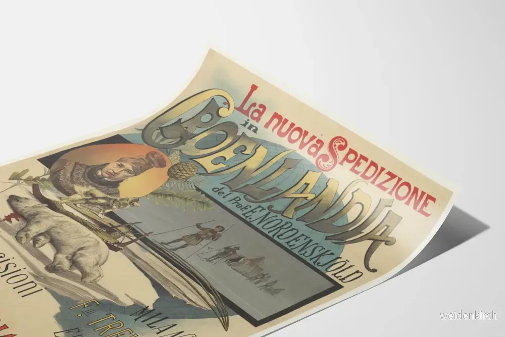 Vintageposter för expeditionen till Grönland Nordenskjöld - Bild 3