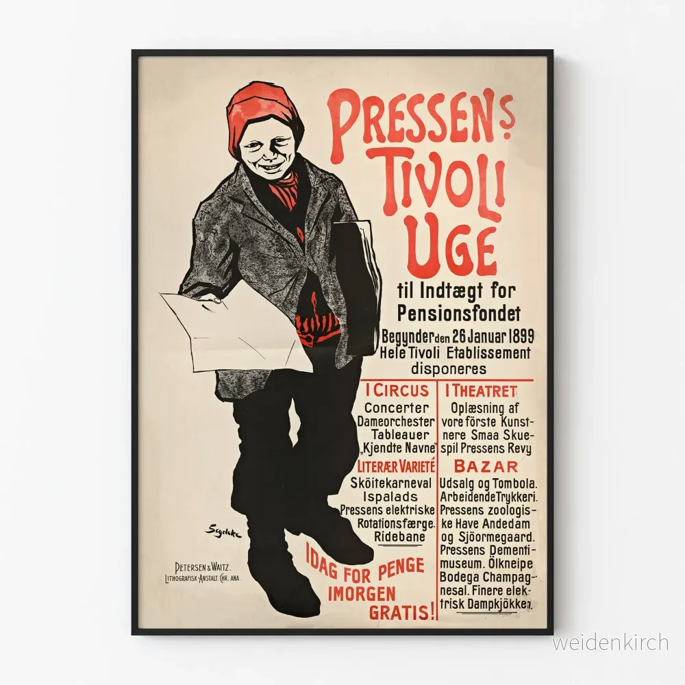 Vintageposter Tivoli 1899 väggdekoration
