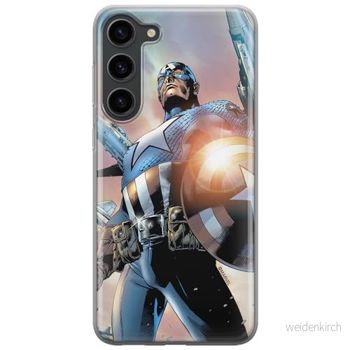 ERT GROUP mobiltelefonfodral för Samsung S23 originalt och officiellt licensierat Marvel mönster Captain America 015 optimalt anpassad till formen på mobiltelefonen, fodral tillverkad av TPU plast 5905511435455