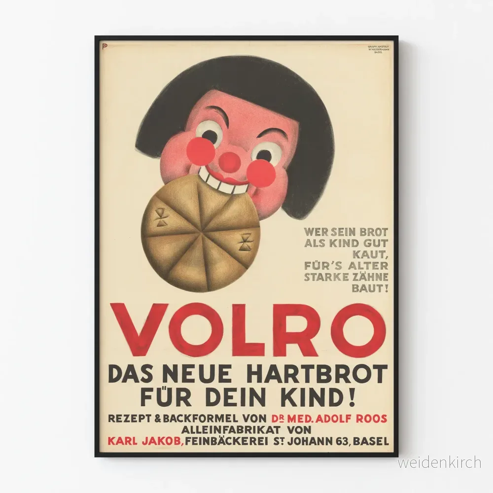 Vintageaffisch Volro Pain Dur Barn Väggdekoration