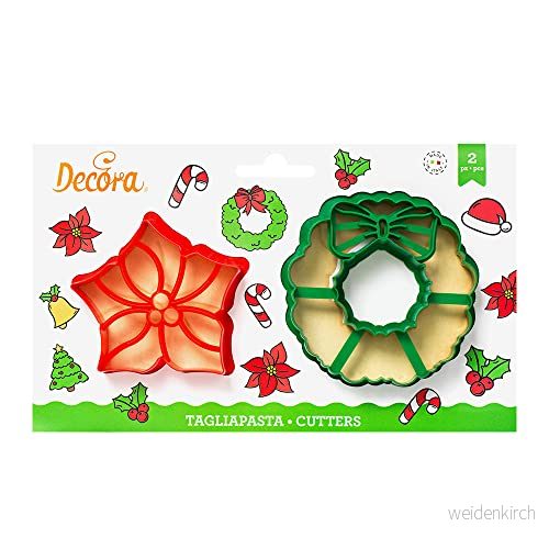 Decora 0255038 Set med 2 nutstickare för girlanger och julstjärnor av plast 8024622078515
