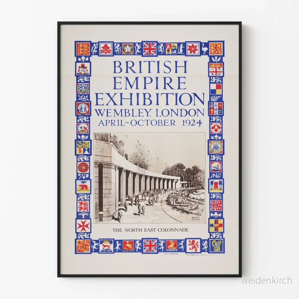 Vintage väggdekor: British Empire Exhibition Wembley 1924 - Poster