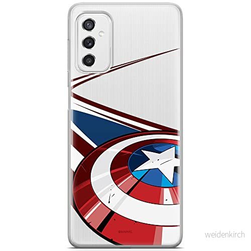 ERT GROUP mobiltelefonfodral för Samsung M52 5G originalt och officiellt licensierat Marvel mönster Captain America 008 optimalt anpassad till formen på mobiltelefonen, gedeeltelijk transparant 5904805487989