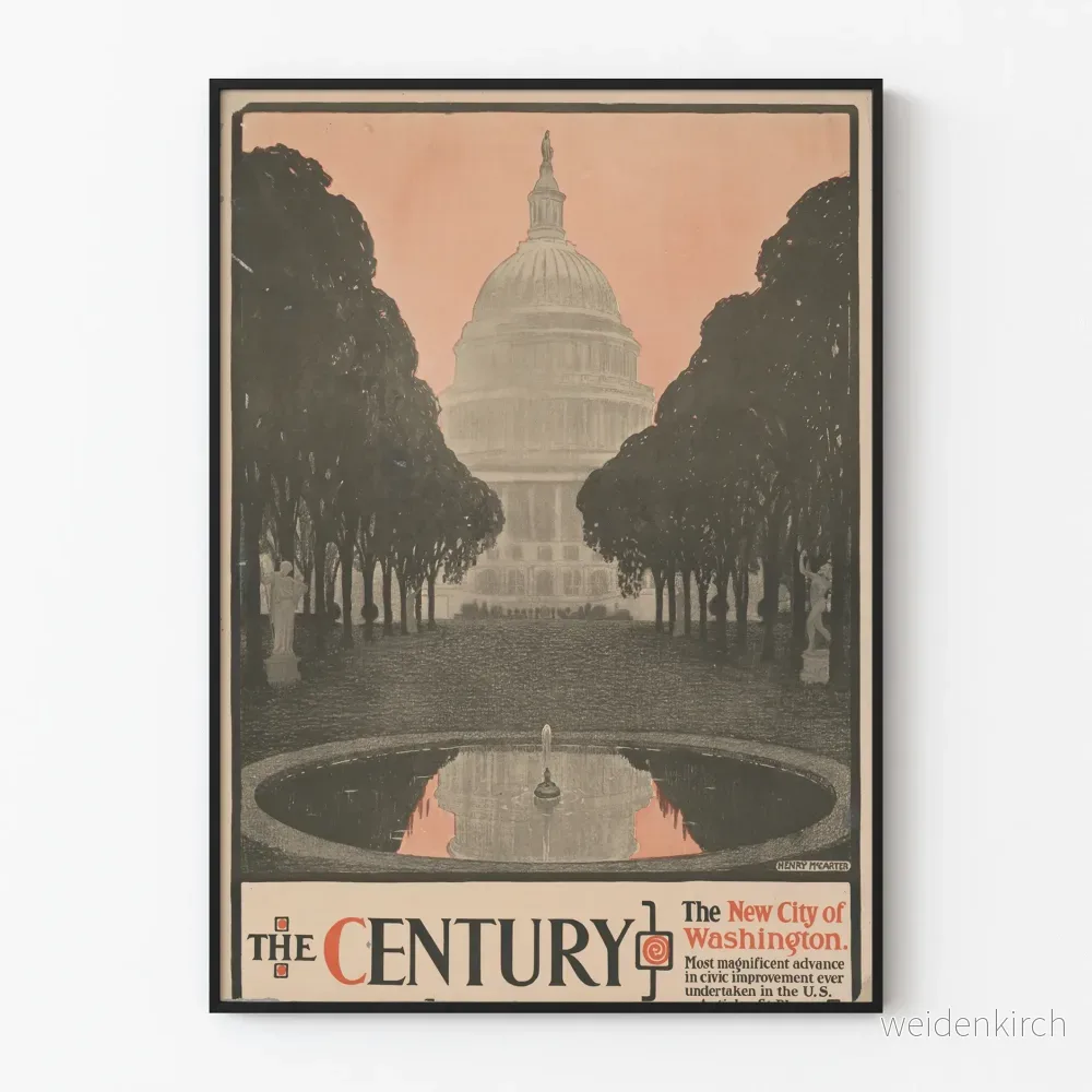Vintageposter The Century – Nya Washington-staden Vintageposter The Century – Nya Washington-staden