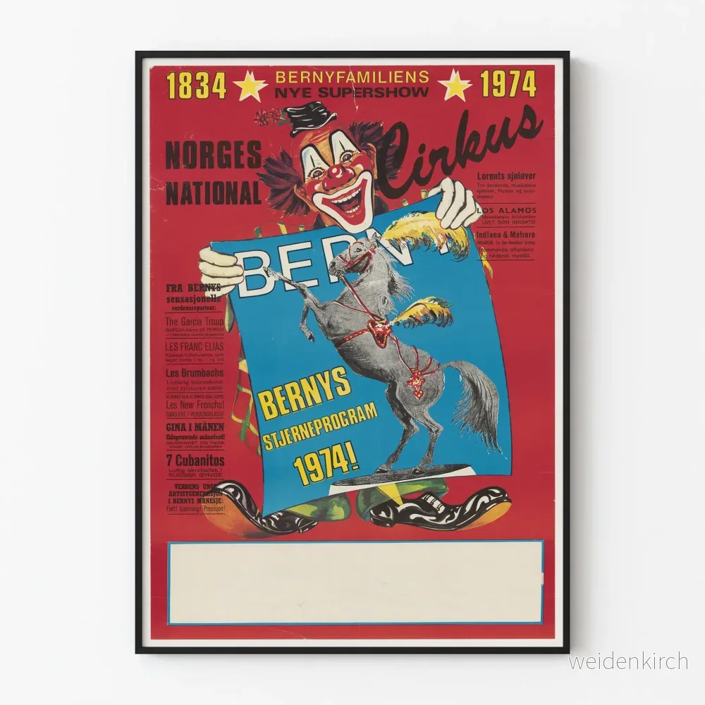 Cirque Berny-Poster – Föreställning 1974 Cirque Berny-Poster – Föreställning 1974