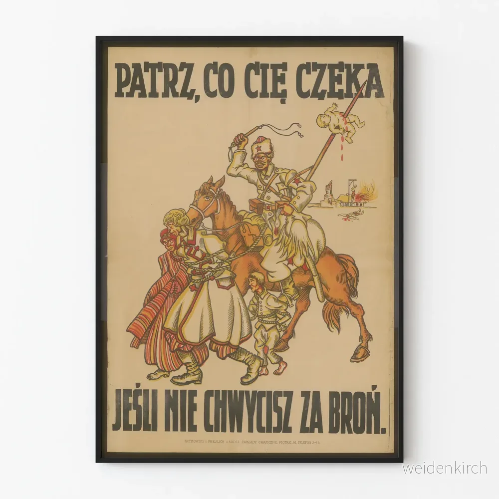 Polsk militär propagandaposter i vintage stil