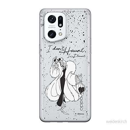 ERT GROUP mobiltelefonfodral för Oppo FIND X5 PRO originalt och officiellt licensierat Disney mönster Cruella & Puppy 001 optimalt anpassad till formen på mobiltelefonen, gedeeltelijk transparant 5905511400026
