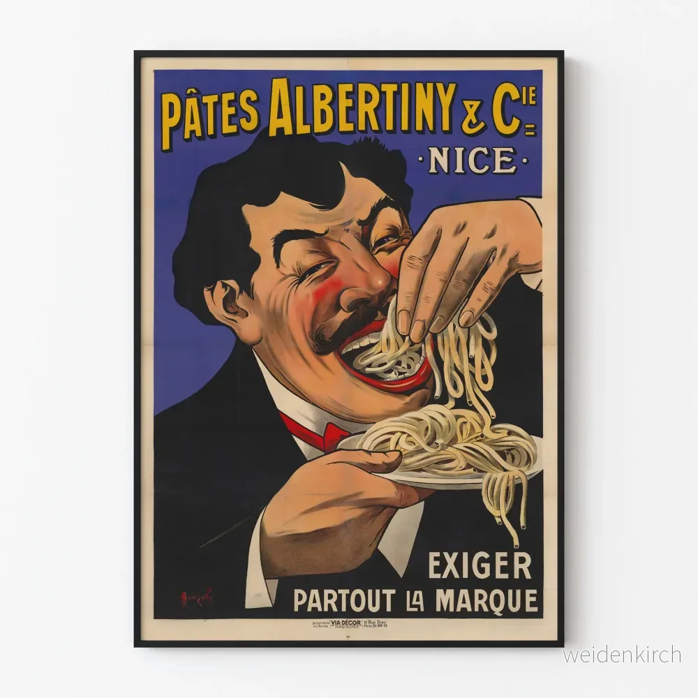 Vintageposter Albertiny & Cie - Retro väggdekoration