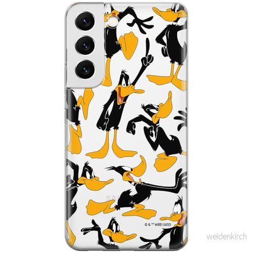 ERT GROUP mobiltelefonfodral för Samsung S22 originalt och officiellt licensierat Looney Tunes mönster Duffy 002 optimalt anpassad till formen på mobiltelefonen, gedeeltelijk transparant 5905511665180
