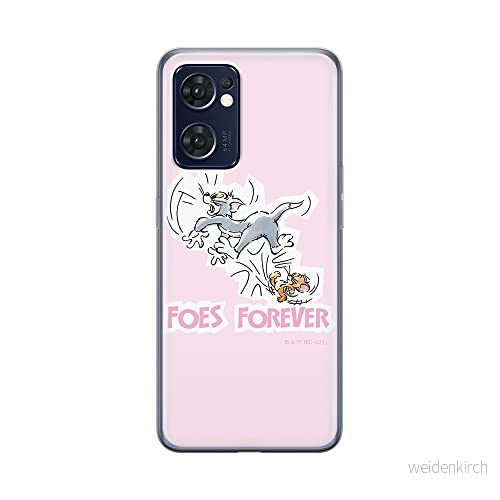 ERT GROUP mobiltelefonfodral för Oppo RENO 7 5G originalt och officiellt licensierat Tom & Jerry mönster 010 optimalt anpassad till formen på mobiltelefonen, fodral tillverkad av TPU plast 5905511316303