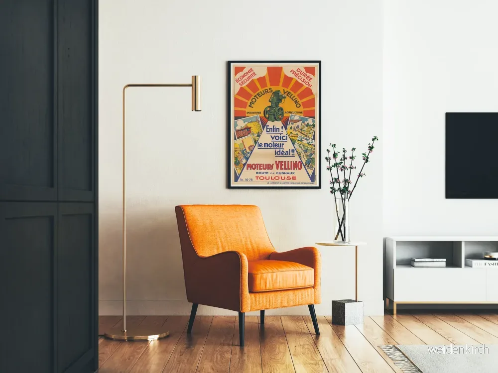 Vintageposter för motorer Vellino - Industriell och lantlig inredning - Bild 2