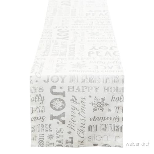 DII Metalliskt tyg köksinredning, bomull, silver semestercollage, 274 cm x 35 (rektangulär) 738215380388