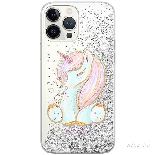 ERT GROUP mobiltelefonfodral för Apple Iphone 14 originalt och officiellt licensierat Babaco mönster Unicorn 002 optimalt anpassad till formen på mobiltelefonen, med glitter overflow effekt 5905511609177