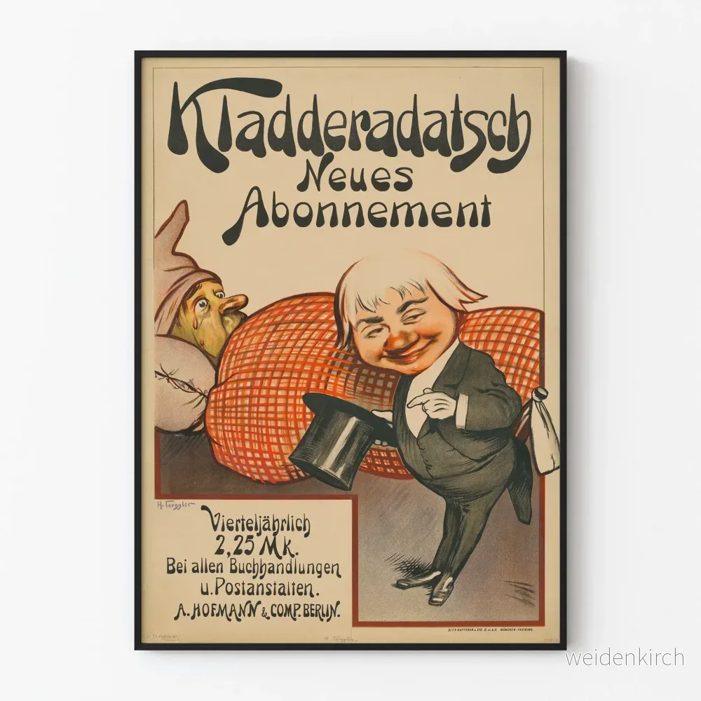 Vintageposter Kladdéradatsch - Nyanmälan