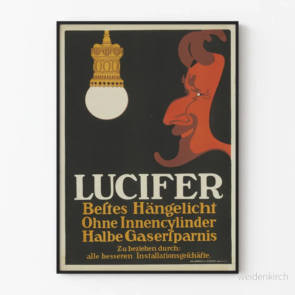 Vintageposter Lucifer Luminaire Hängande ekonomisk Vintageposter Lucifer Luminaire Hängande ekonomisk