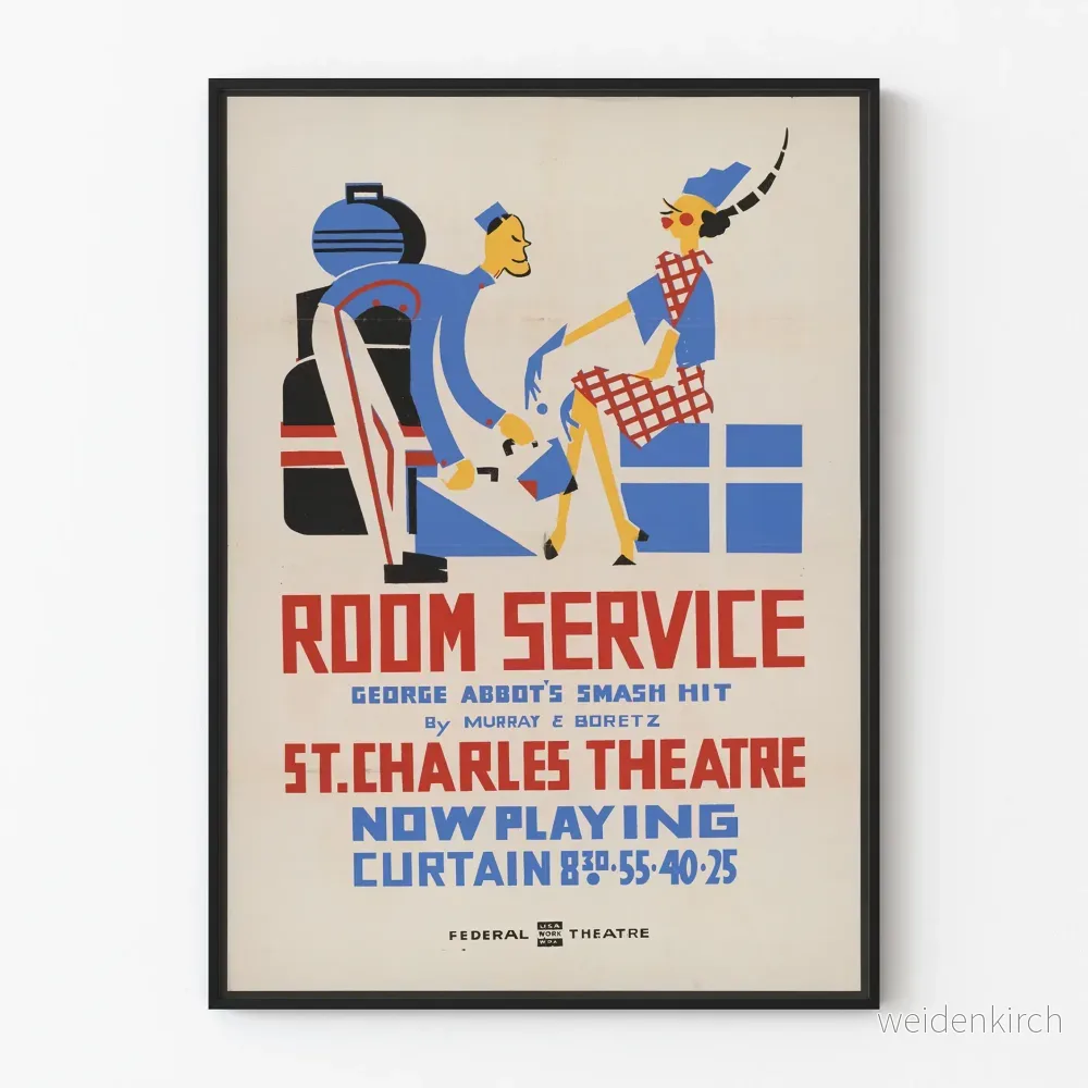 Vintageposter Room Service teater St. Charles