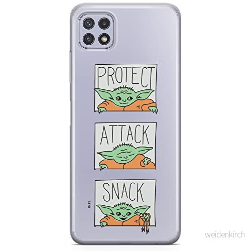 ERT GROUP mobiltelefonfodral för Samsung A22 5G originalt och officiellt licensierat Star Wars mönster Baby Yoda 009 optimalt anpassad till formen på mobiltelefonen, gedeeltelijk transparant 5903932827118