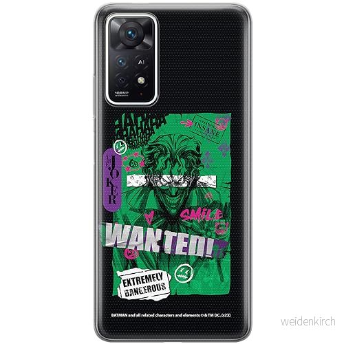 ERT GROUP mobiltelefonfodral för Xiaomi REDMI NOTE 11 PRO 5G/ 4G originalt och officiellt licensierat DC mönster Joker 026, fodral tillverkad av TPU plast 5905795052188