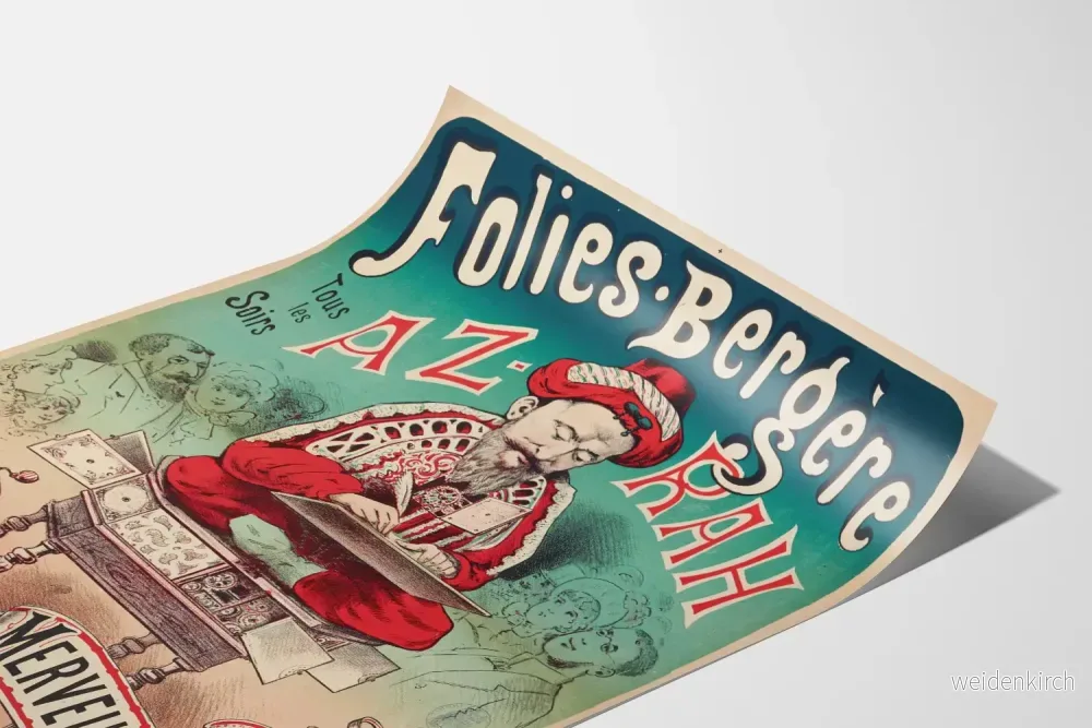 Vintageposter Folies Bergère Az-Rah den Underbare Automaten - Bild 3