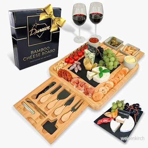 Bästa Charcuterie brädor set ostbrädor Boards presentset ostbräda presentset, bräda för picknick grillbräda inflyttning bröllopsgåvor par möhippa gåva fars dag 8593085005197