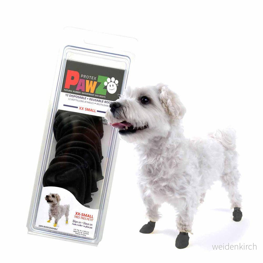 Pawz Rubber Hundstövlar - 12-pack XXS - Svart 897515001154