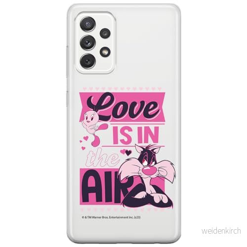 ERT GROUP mobiltelefonfodral för Samsung A53 5G originalt och officiellt licensierat Looney Tunes mönster Sylvester & Tweety 007 anpassad till formen på mobiltelefonen, gedeeltelijk transparant 5905795123819