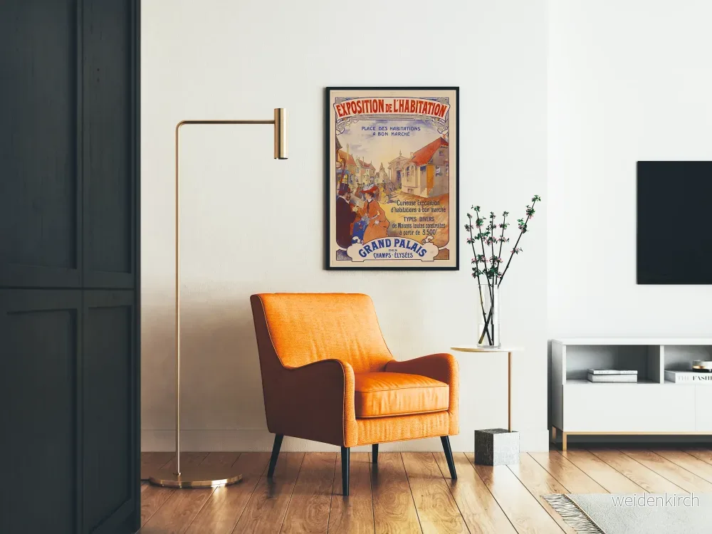 Vintageposter av Utställningen av Bostad på Grand Palais - Bild 2
