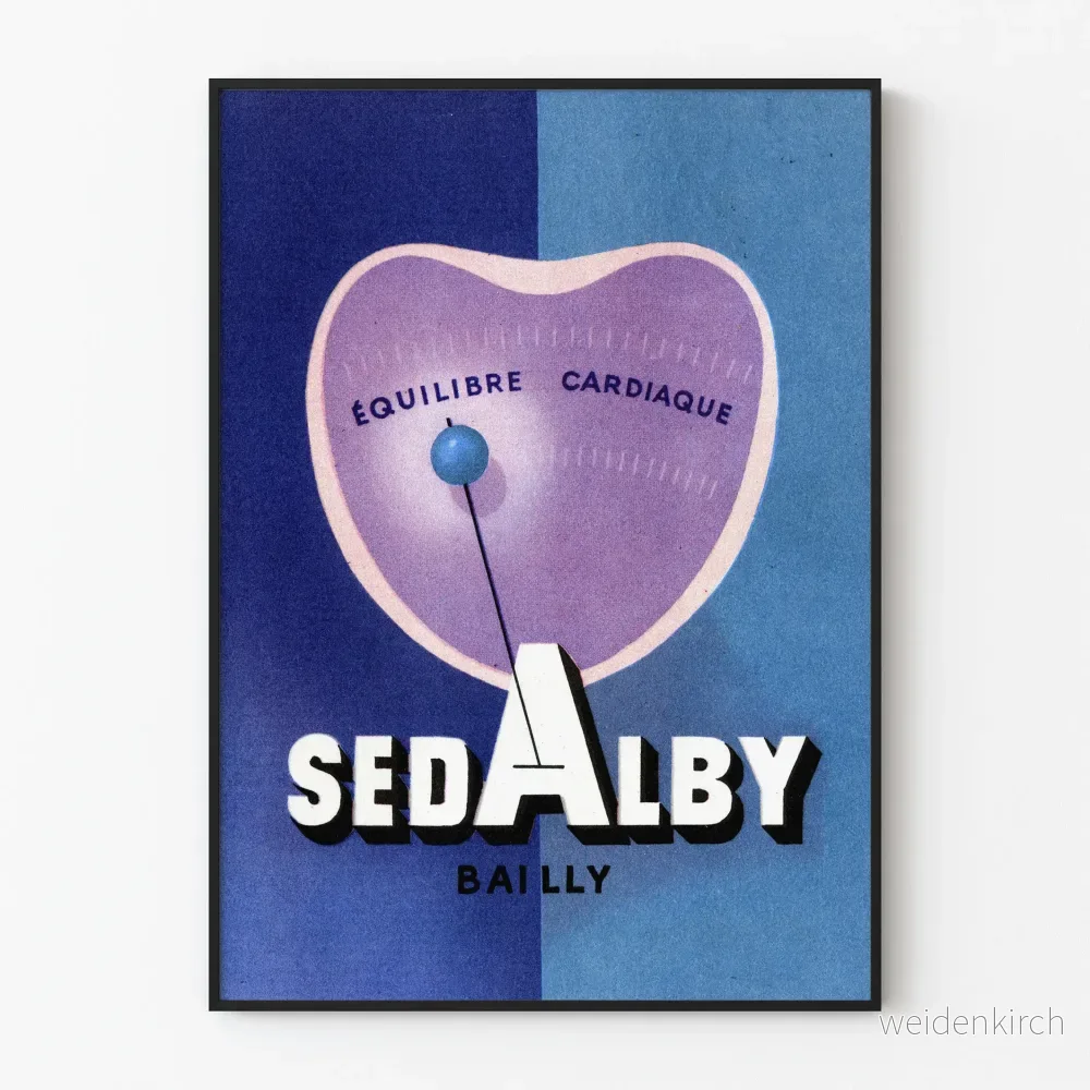Vintage poster för väggdekoration Sedalby Hjärtbalans