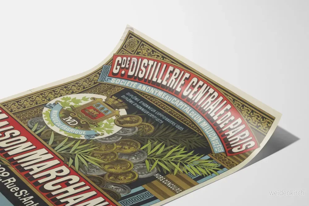 Vintageposter från Stora Centrala Parisian Distilleriet - Maison Marchand - Bild 3