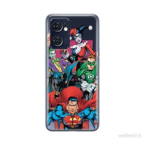 ERT GROUP mobiltelefonfodral för Oppo RENO 7 5G originalt och officiellt licensierat DC mönster Justice League 004 optimalt anpassad till formen på mobiltelefonen, gedeeltelijk transparant 5905511301385