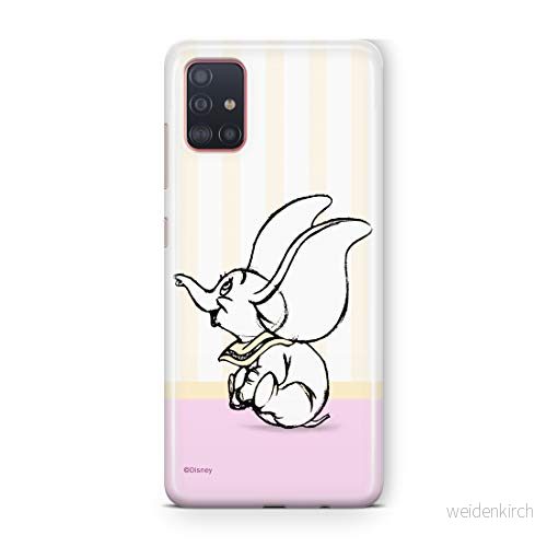 ERT GROUP mobiltelefonfodral för Samsung A51 originalt och officiellt licensierat Disney mönster Dumbo 009 Vit optimalt anpassad till formen på mobiltelefonen, fodral tillverkad av TPU plast 5903537504506