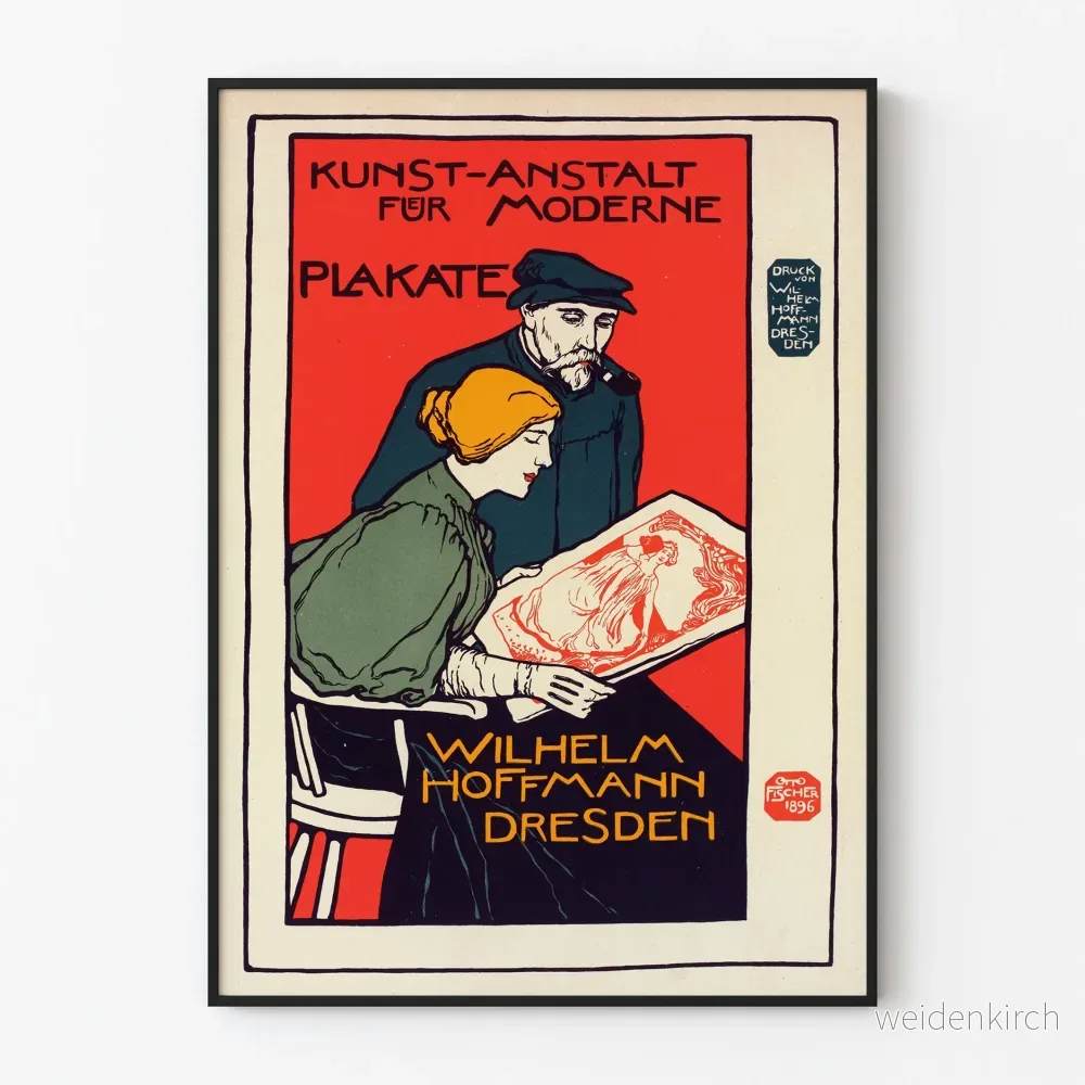 Vintage modern poster Wilhelm Hoffmann Dresden