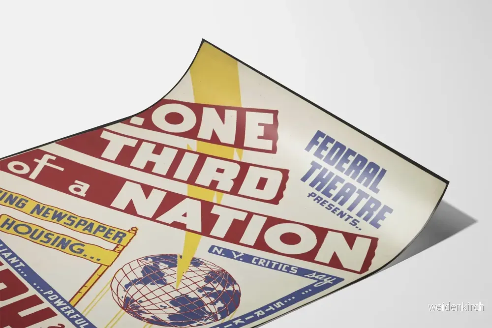 Vintageaffisch för teater ‘One Third of a Nation’ retro väggdekoration - Bild 3