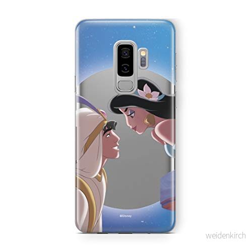 ERT GROUP mobiltelefonfodral för Samsung S9 PLUS originalt och officiellt licensierat Disney mönster Jasmine and Aladdin 001 Vit anpassad till formen på mobiltelefonen, gedeeltelijk transparant 5902980352528