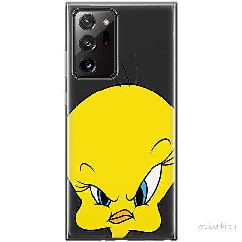 ERT GROUP mobiltelefonfodral för Samsung GALAXY NOTE 20 ULTRA originalt och officiellt licensierat Looney Tunes mönster Tweety 002 anpassad till formen på mobiltelefonen, gedeeltelijk transparant 5903932034486