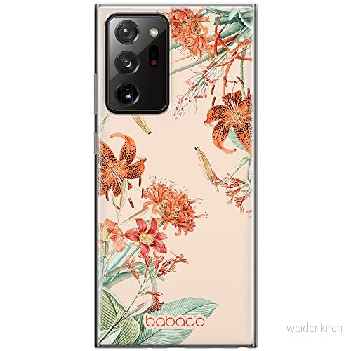ERT GROUP mobiltelefonfodral för Samsung GALAXY NOTE 20 ULTRA originalt och officiellt licensierat Babaco mönster Flowers 057 anpassad till formen på mobiltelefonen, fodral tillverkad av TPU plast 5905131366078