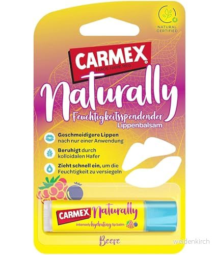 Carmex naturlig pinne bär läppvård för ett smidigt resultat 1 styck à 4,25 g 83078015213
