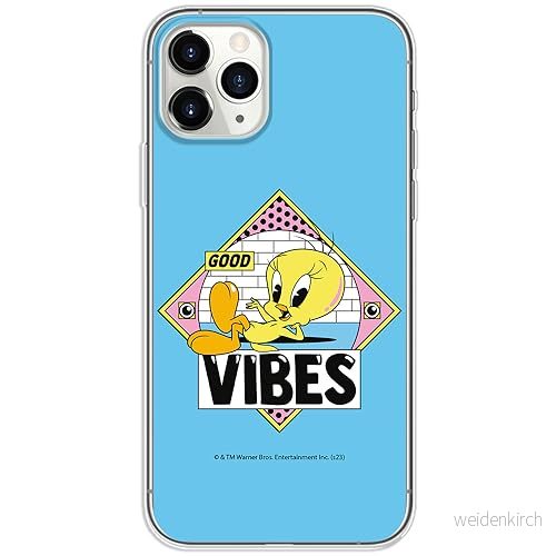 ERT GROUP mobiltelefonfodral för Iphone 11 PRO MAX originalt och officiellt licensierat Looney Tunes mönster Tweety 013 anpassad till formen på mobiltelefonen, fodral tillverkad av TPU plast 5905795094430